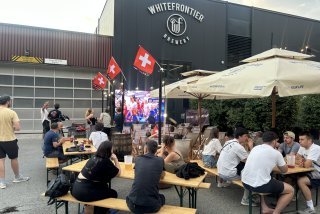 La brasserie martigneraine et la section féminine du Martigny-Sports ont collaboré pour créer une fan zone pour l'Euro 2025